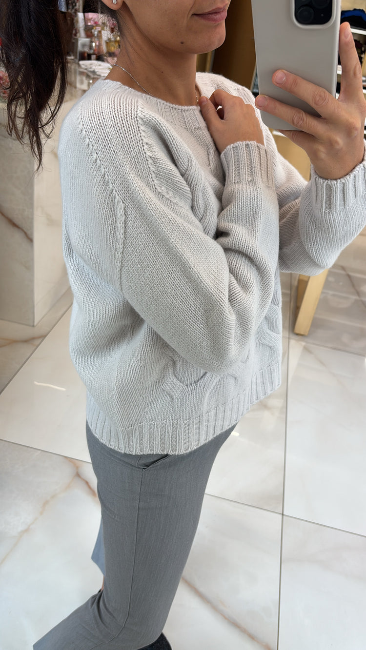 DANIEL &  MAYER - MAGLIONE TRECCE - GRIGIO