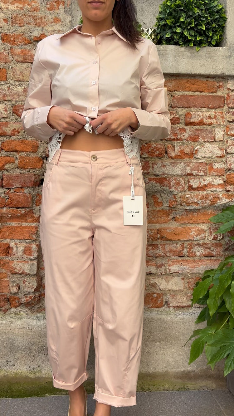 SUSY MIX - CAMICIA PIZZO - ROSA