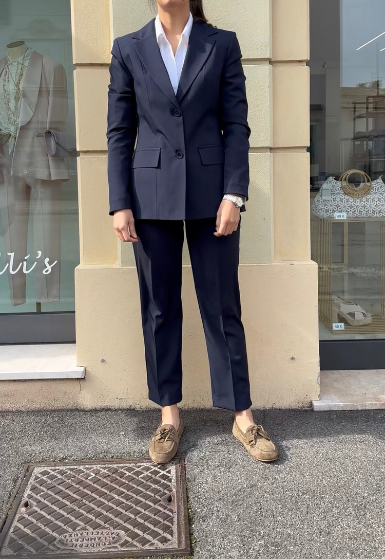 Carmen - Completo con fiocco - Taglio uomo  - Blu notte