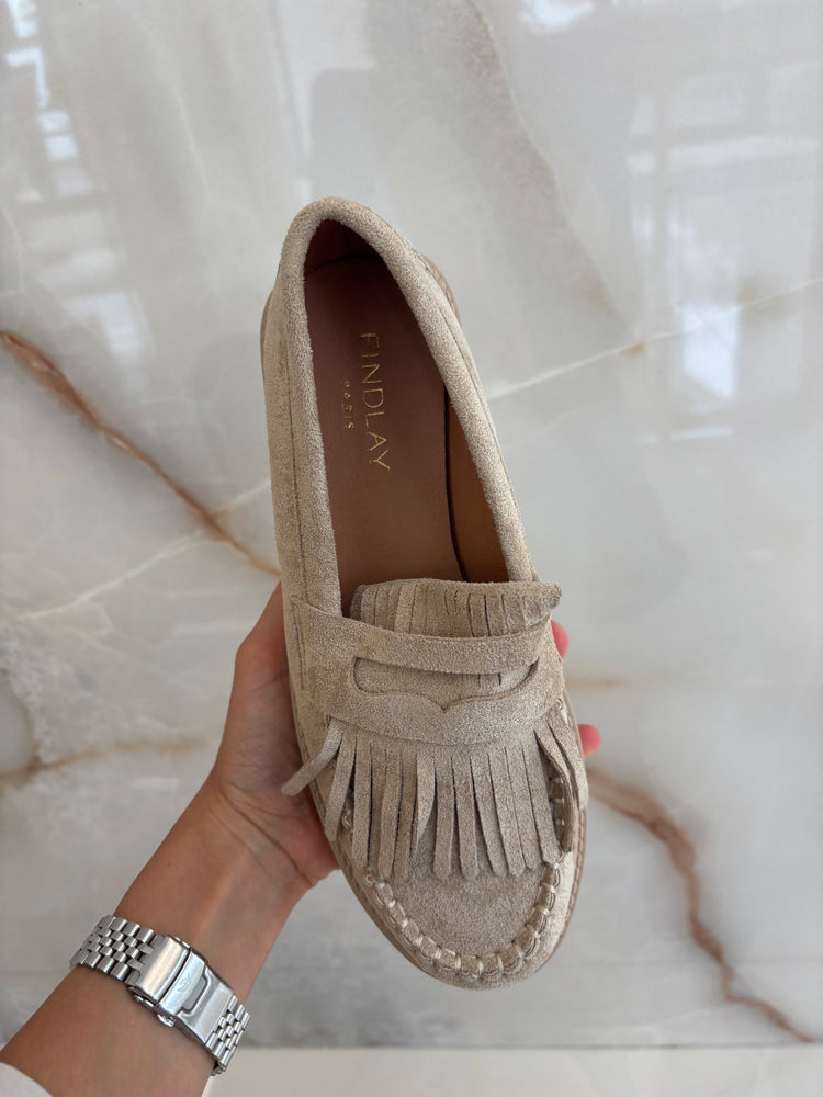 Mocassino - Frange - Beige