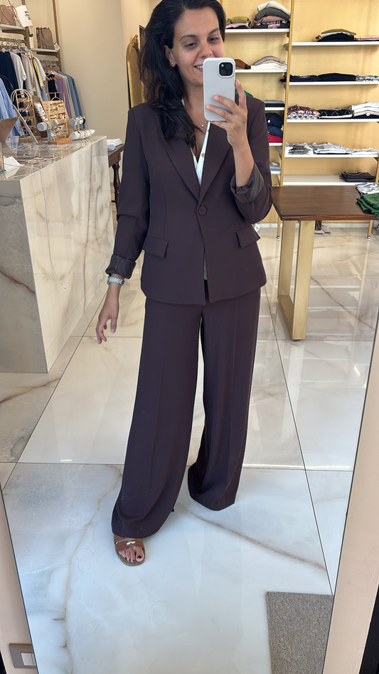 ANGELA DAVIS - TAILLEUR SUSANNE PANTALONE - CIOCCOLATO