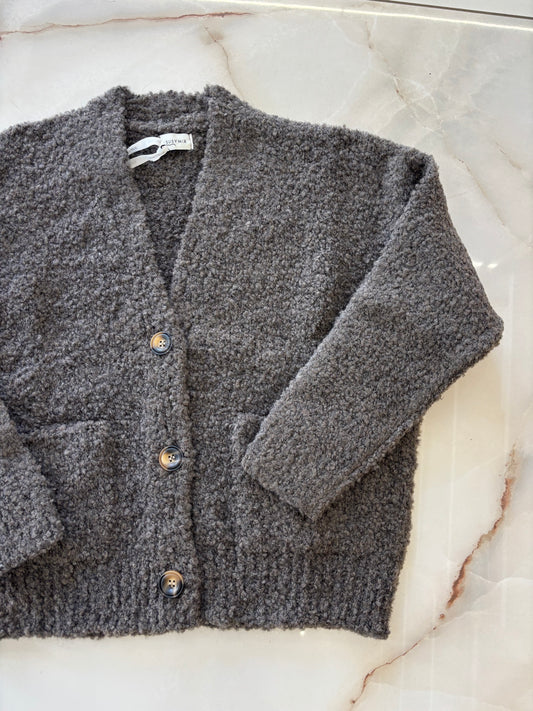 SUSY MIX - CARDIGAN BOUCLE - FANGO