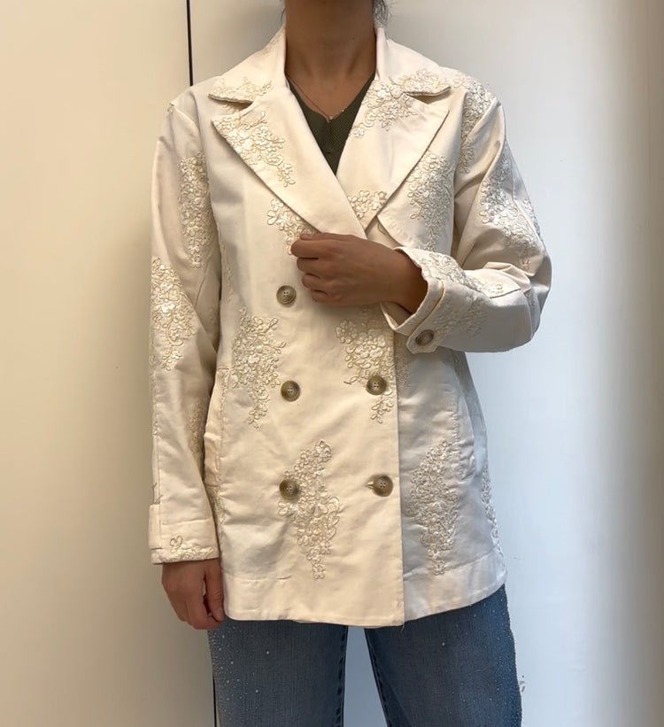 SUSY MIX - GIACCA RICAMATA  - PANNA