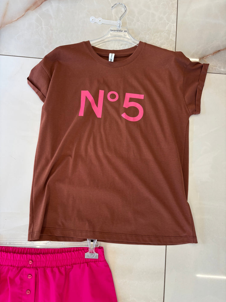 TENSIONE IN - COORDINATO N. 5 - MARRONE E FUCSIA
