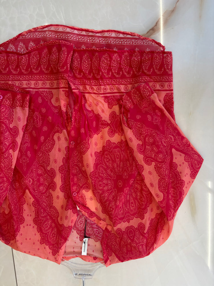 TENSIONE IN - CAMICIA IN MUSSOLA DI COTONE - BANDANA MAGENTA