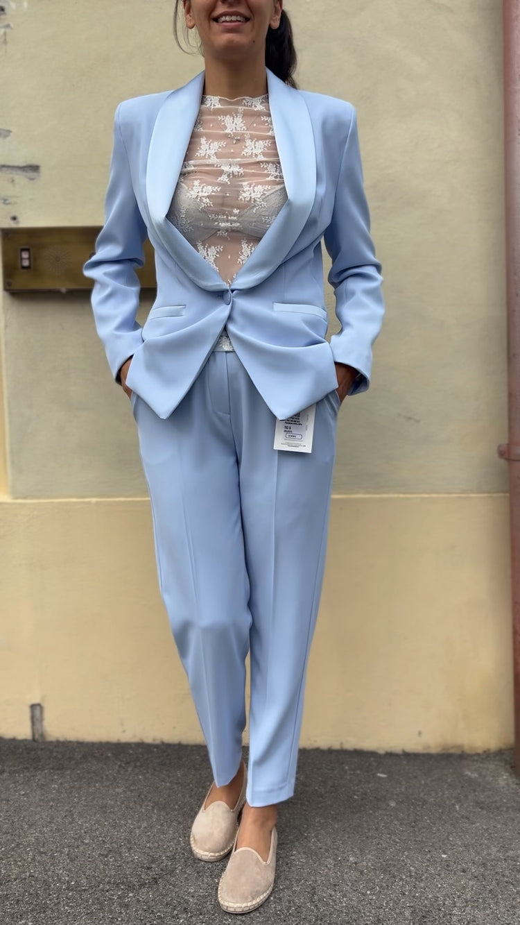 SUSY MIX - Pantalone LUX  - CELESTE