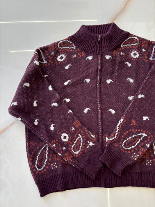 SUSY MIX - GIACCA JACQUARD - VINO