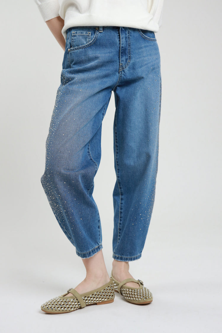 SUSY MIX - JEANS STRASS - DENIM CHIARO