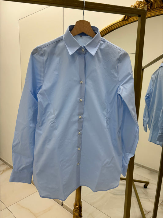 DANIEL & MAYER - CAMICIA IN COTONE BASICA - AZZURRA