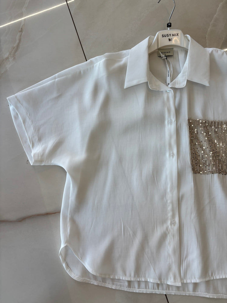 SUSY MIX - CAMICIA TASCHINO - BIANCA