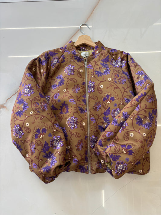 SUSY MIX - BOMBER STAMPA - ORO / VIOLA