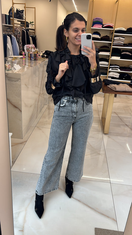 SUSY MIX - JEANS GAMBA DRITTA SLAVATI - GRIGIO