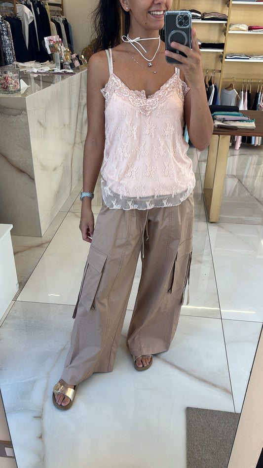 Susy mix - top pizzo - rosa
