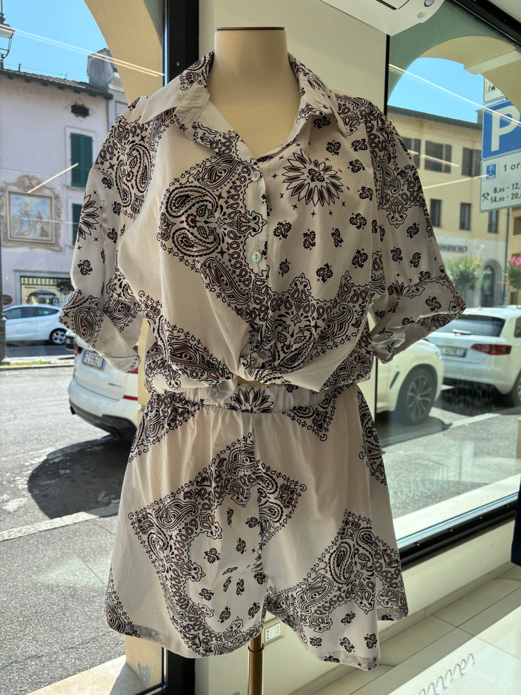 SUSY MIX - COMPLETO BERMUDA + CAMICIA - BIANCO