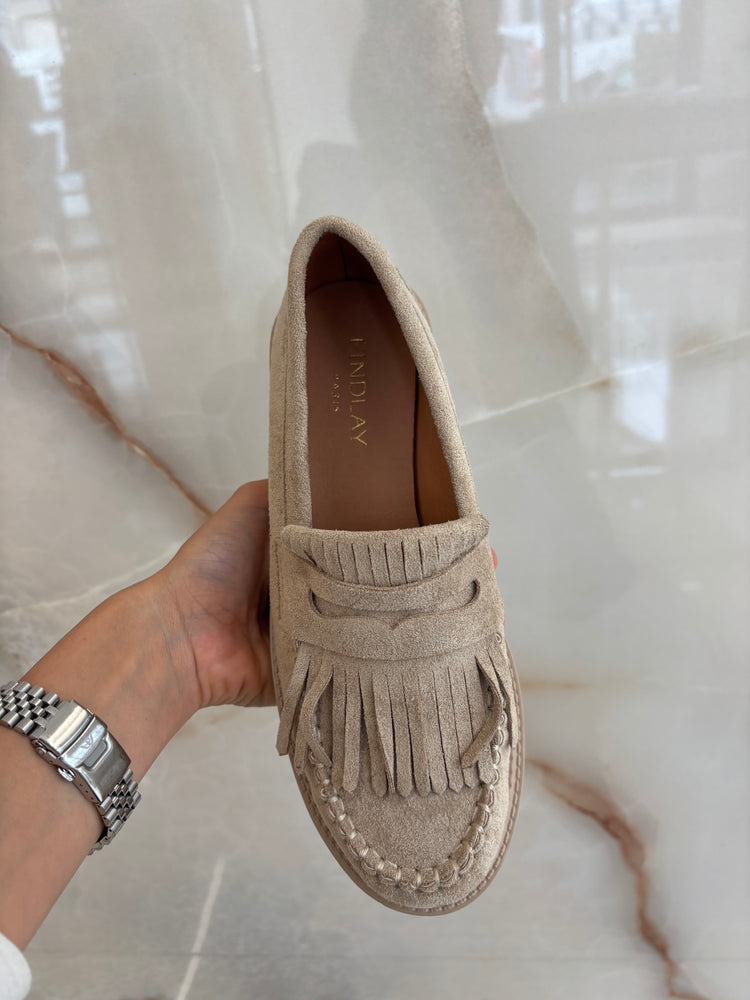 Mocassino - Frange - Beige