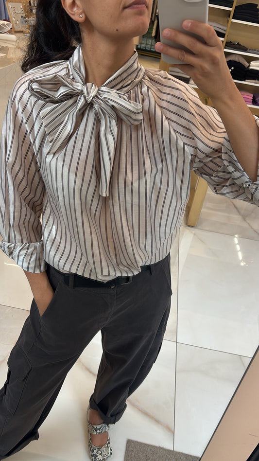 SUSY MIX - CAMICIA GESSATA  - LATTE