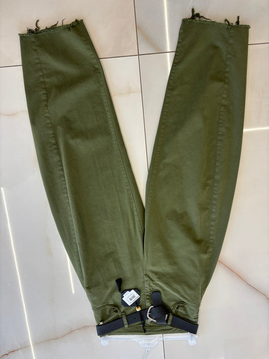 SOUVENIR - PANTALONE DRITTO CON CINTURA - VERDE