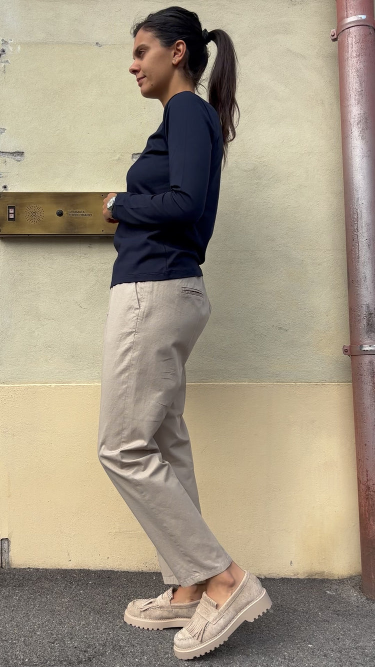 Margaret - Pantalone Coulisse - Beige