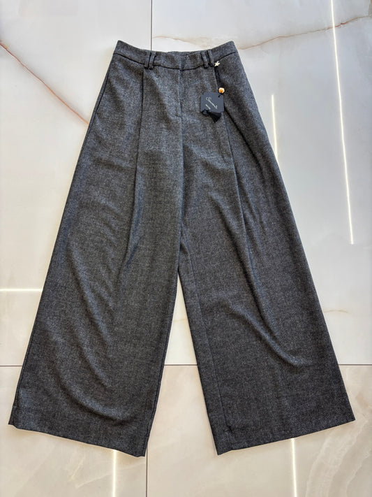 SOUVENIR - PANTALONE GAMBA AMPIA - ANTRACITE