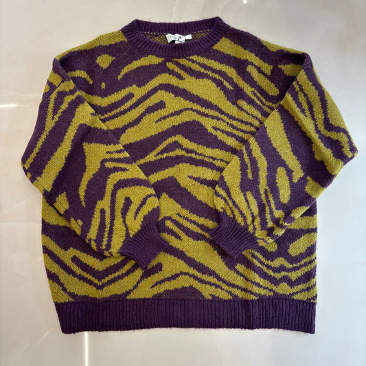 SUSY MIX - MAGLIONE ZEBRATO - VIOLA