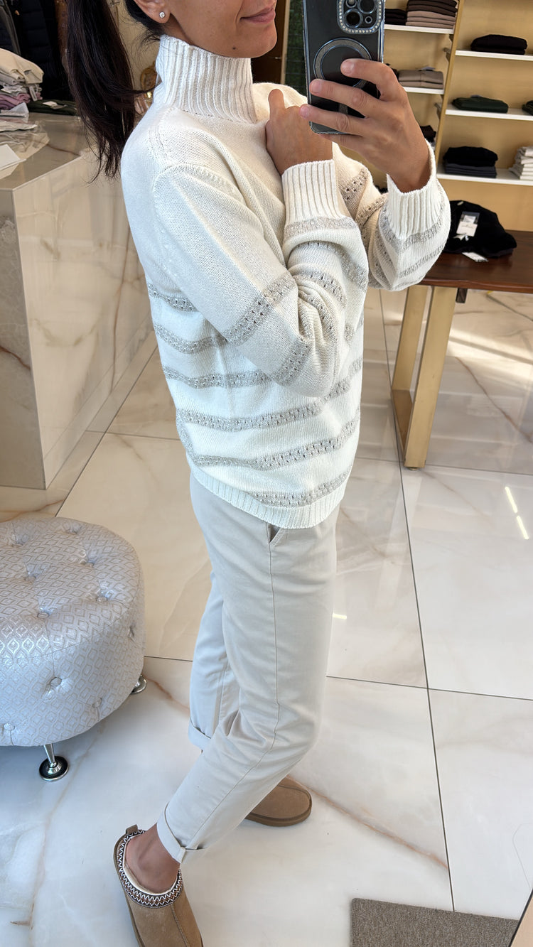 DANIEL E MAYER - MAGLIONE RIGA - LATTE