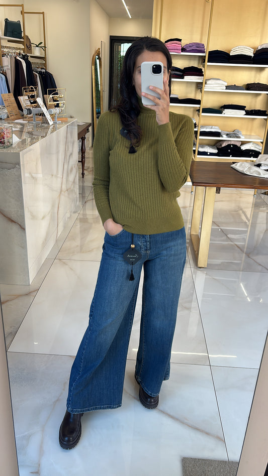 SOUVENIR - JEANS A PALAZZO - DENIM