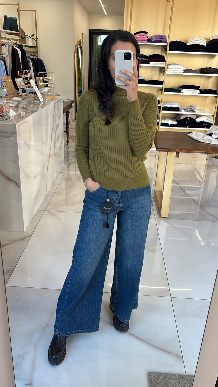 SOUVENIR - JEANS A PALAZZO - DENIM