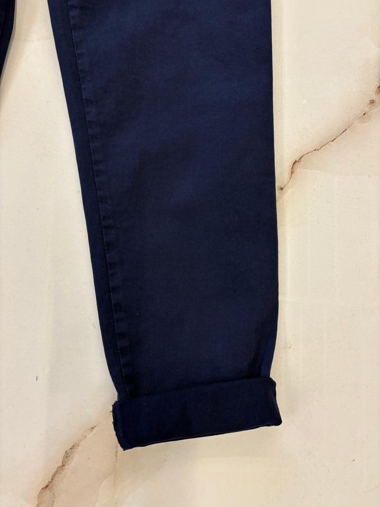 CARMEN - PANTALONE DRITTO CON COULISSE IN VITA - BLU