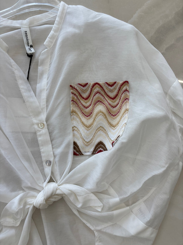 TENSIONE IN - CAMICIA TASCA - BEIGE FUCSIA