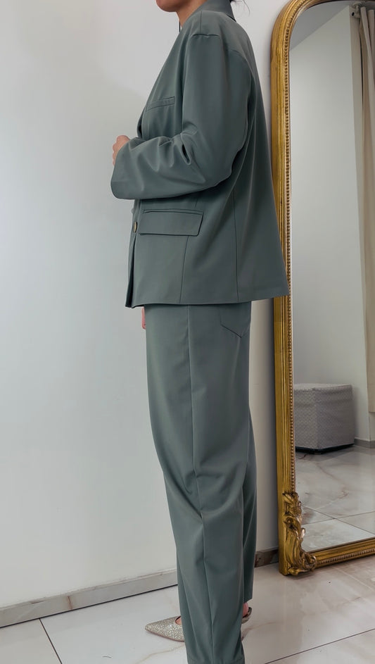 TENSIONE IN - GIACCA DOPPIOPETTO - VERDE SALVIA