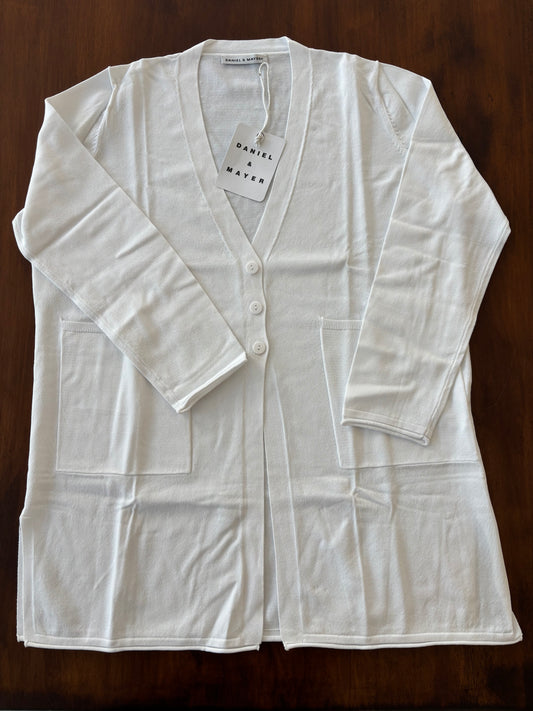 DANIEL & MAYER - CARDIGAN LUNGO - BIANCO