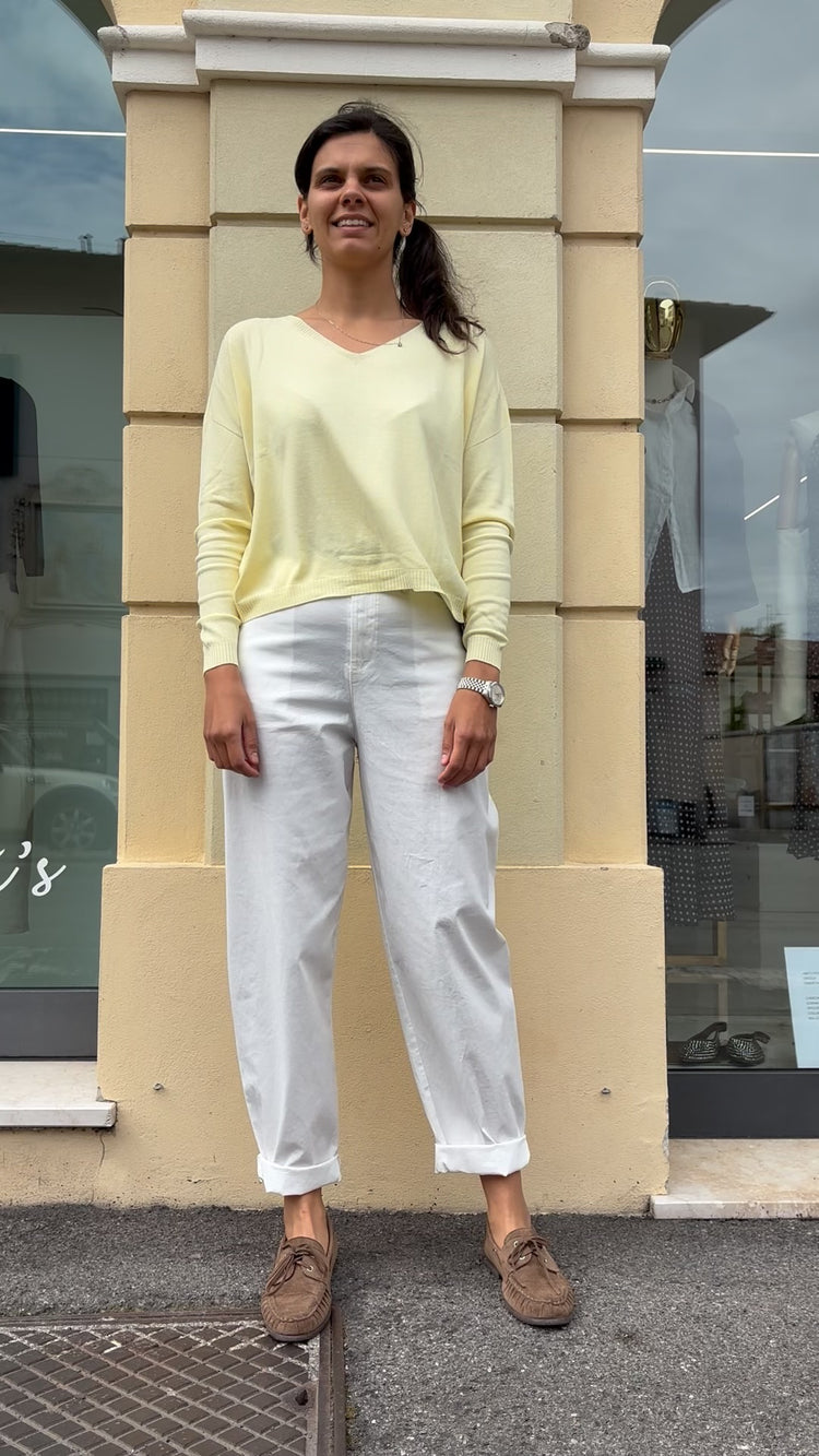 SUSY MIX - Pantalone Love  - Bianco