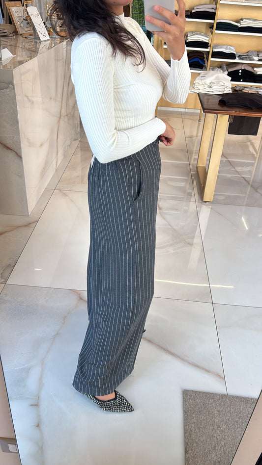 SUSY STAR - PANTALONE GESSATO - GRIGIO