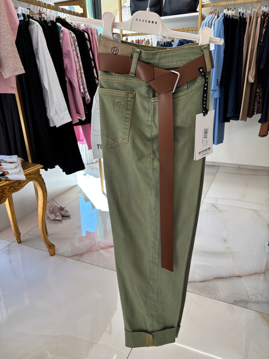 HAVEONE - JEANS cod.MANDY - VERDE