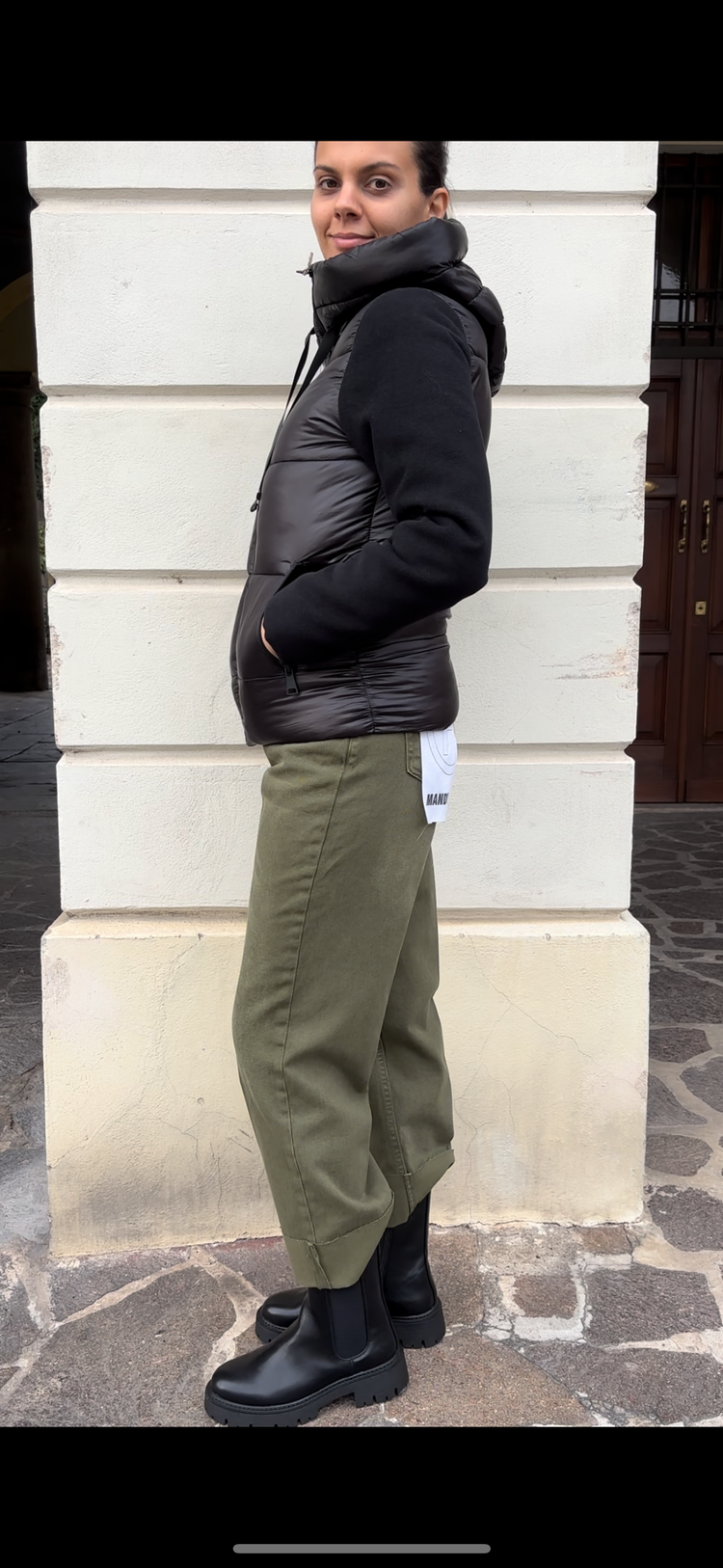 HAVEONE - PANTALONE " MANDY " - VERDE MILITARE