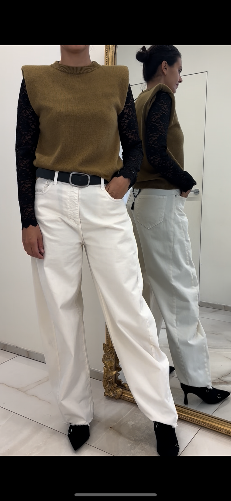 SOUVENIR - PANTALONE OVETTO CON CINTURA - BURRO