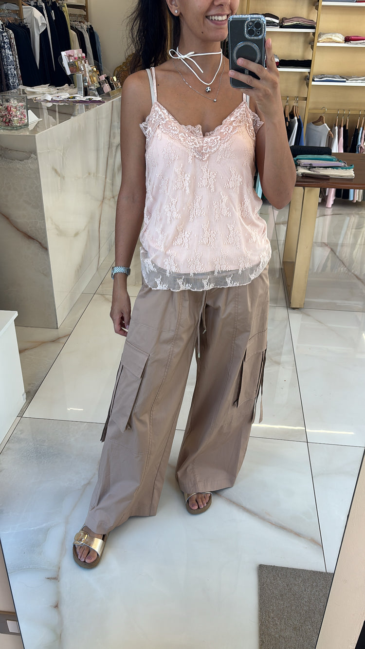 TENSIONE IN - PANTALONE TASCONATO - DESERTO