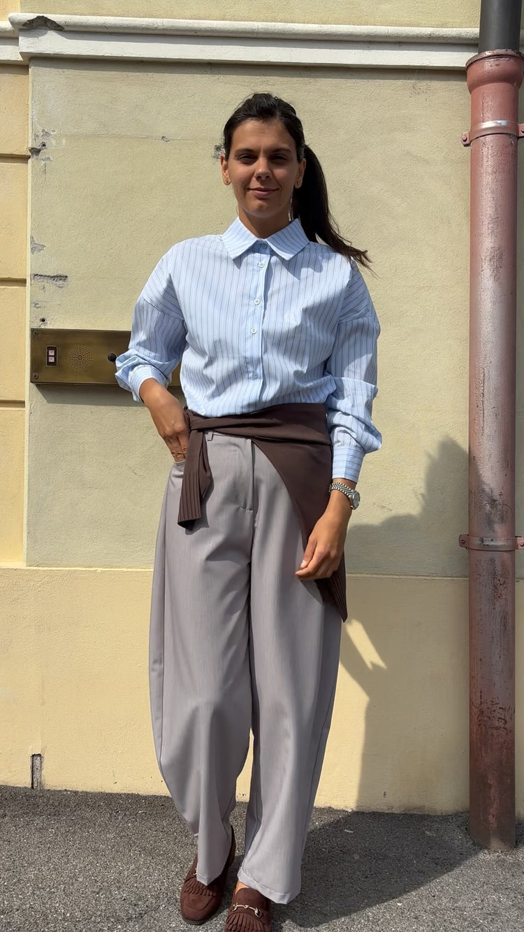 SUSY MIX - CAMICIE GESSATA - CELESTE
