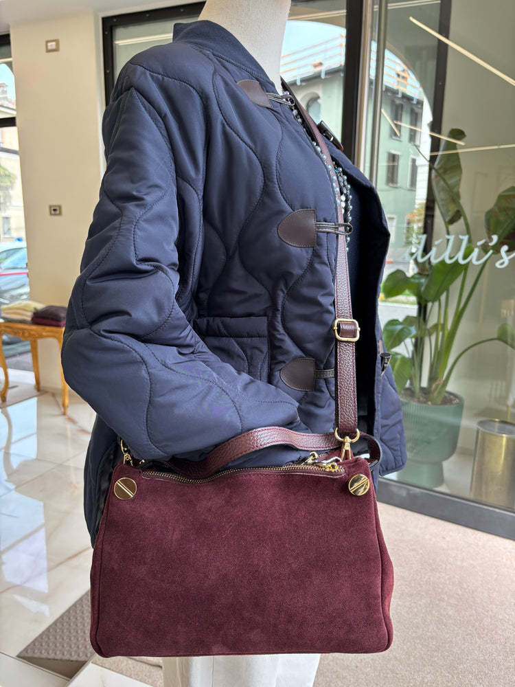 BORSA MEDIA C/TRACOLLA - BURGUNDY