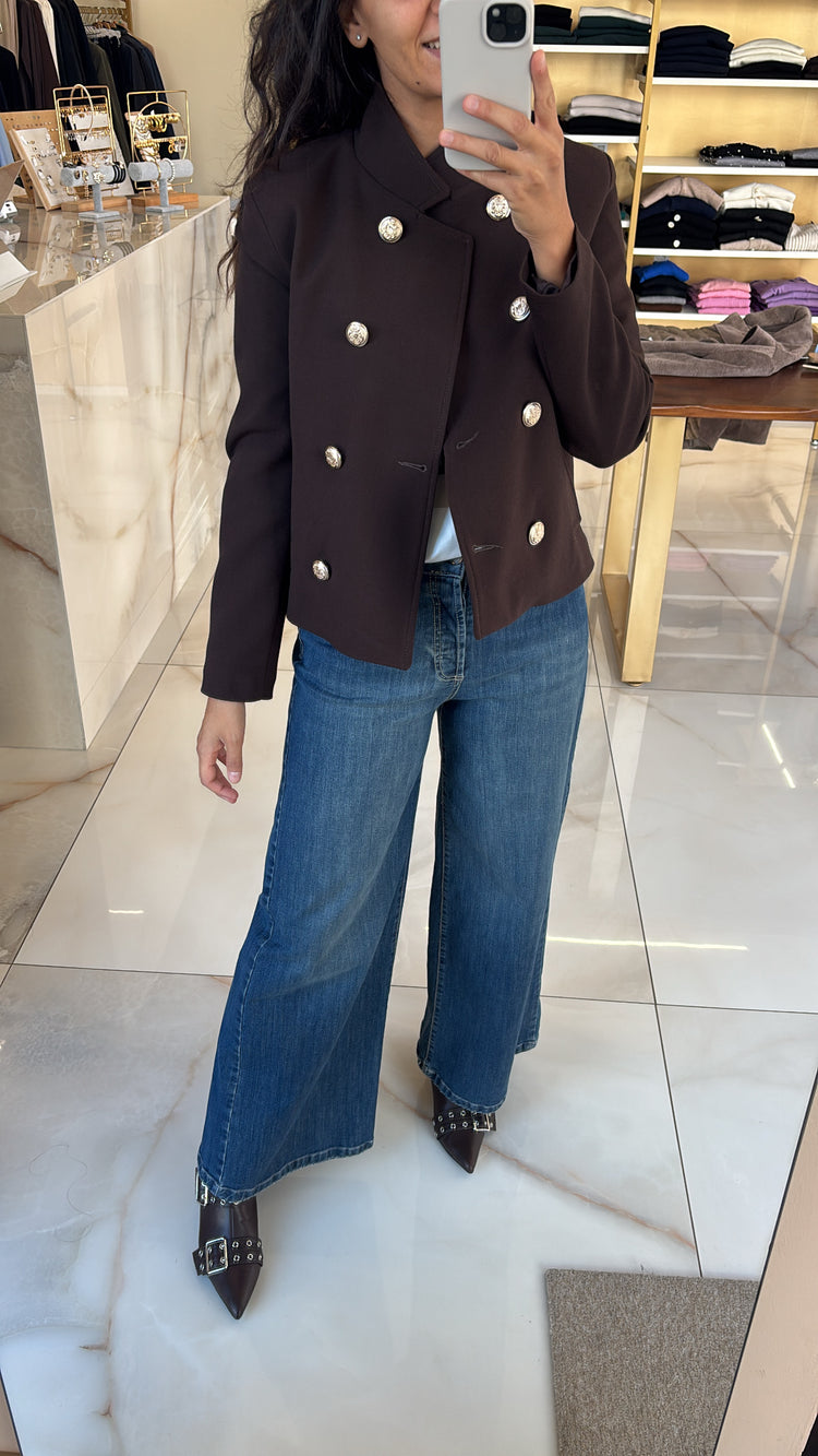 SUSY MIX - CAPPOTTO BOTTONI ORO - MORO