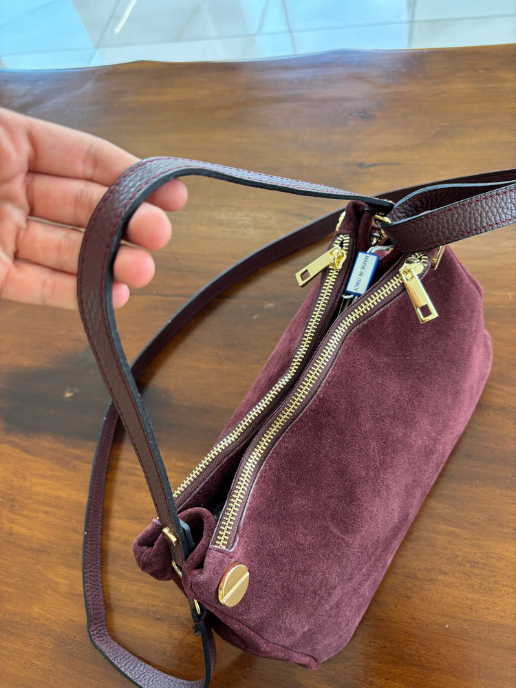 BORSA MEDIA C/TRACOLLA - BURGUNDY