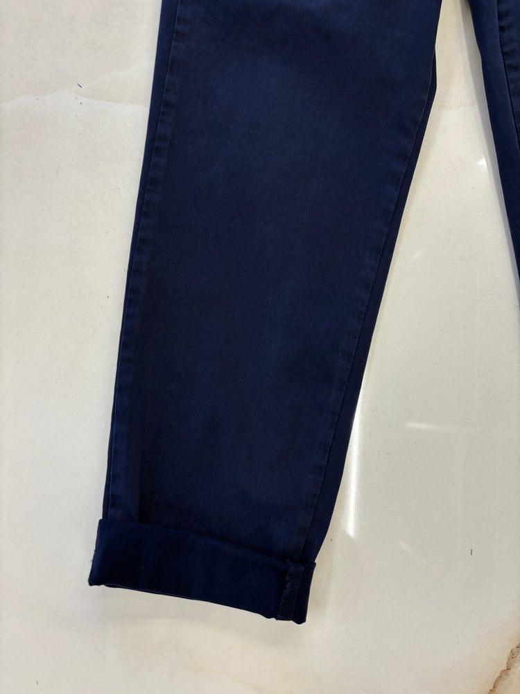CARMEN - PANTALONE DRITTO CON COULISSE IN VITA - BLU