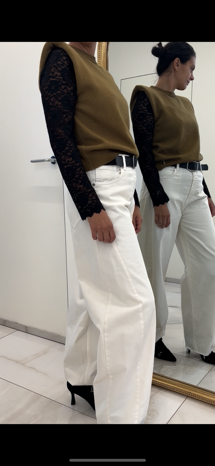 SOUVENIR - PANTALONE OVETTO CON CINTURA - BURRO