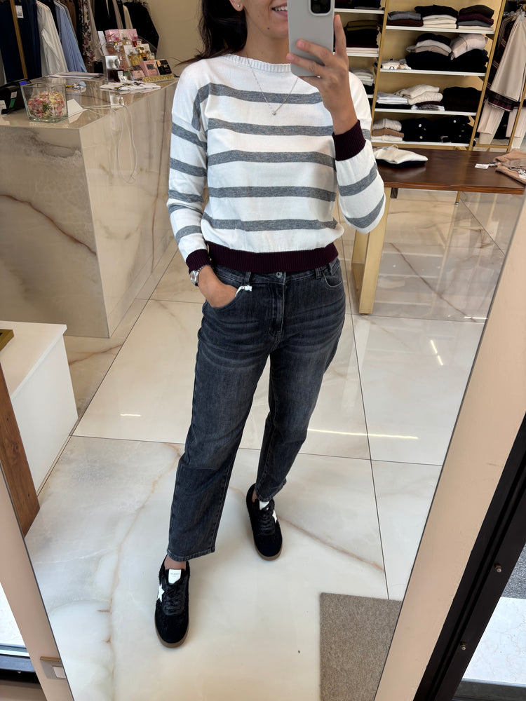 SUSY MIX - JEANS OVETTO - GRIGIO scuro