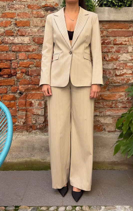 TENSIONE IN - GIACCA GESSATA - BEIGE