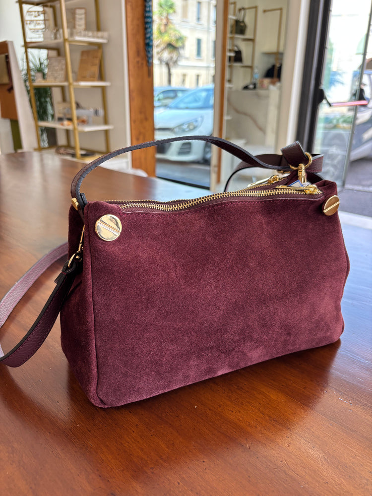 BORSA MEDIA C/TRACOLLA - BURGUNDY