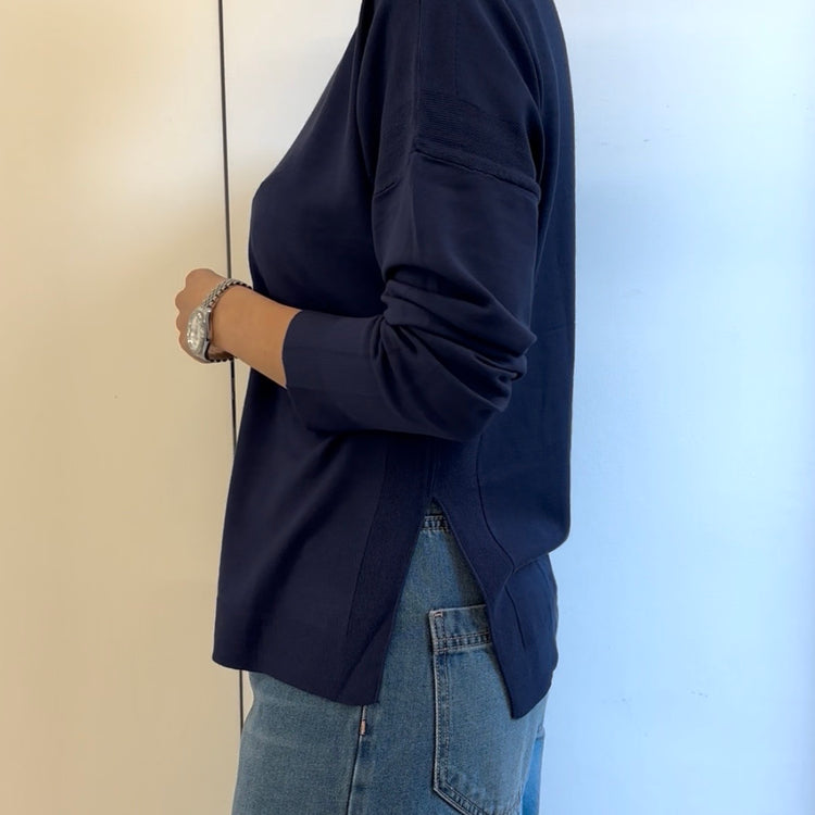 SUSY MIX - MAGLIA CON SPACCHI - BLU