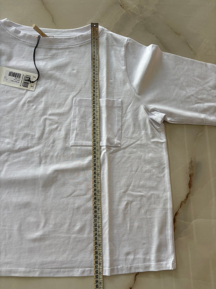 Margaret - Maglia Barchetta taschino- Bianco Ottico - tg XXL