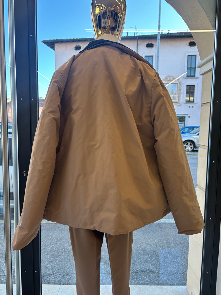 CARMEN - GIUBBINO DOUBLE FACE - BLU E BISCOTTO