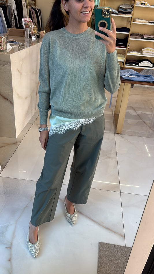 DANIEL & MAYER - PANTALONE OVETTO SUPER LEGGERO - VERDE